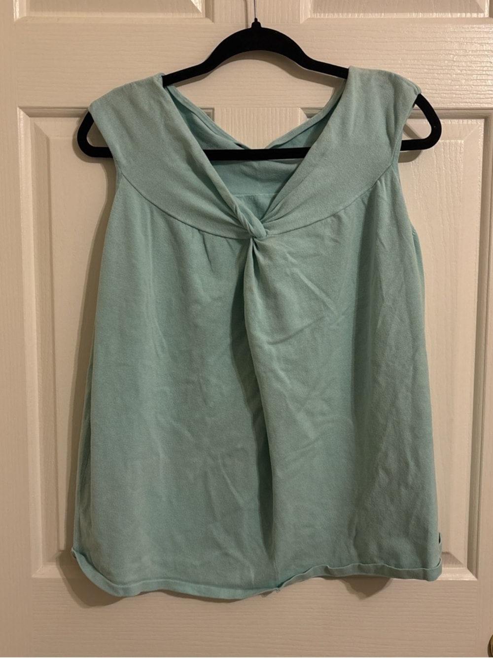 Madison Mint Knot-Front Sleeveless Camisole